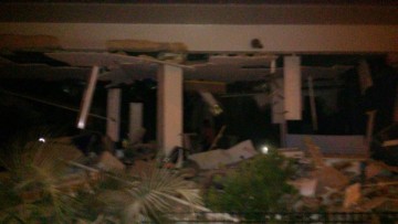 Banco do Brasil de Colinas totalmente destruído após explosões 
